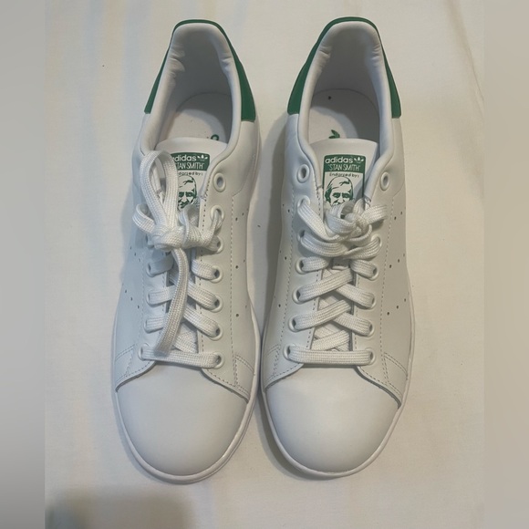 adidas Shoes - Adidas White and Green Stan Smith Shoes